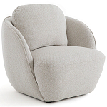 Полукруглое кресло из обивки меланж Halle Melange Armchair варинант исполнения - 2 | Loft Concept в Кирове