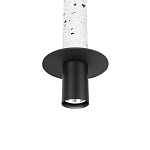 Подвесной светильник с узким цилиндрическим плафоном и черным металлическим декором Concrete Pipe варинант исполнения - 12 | Loft Concept в Кирове