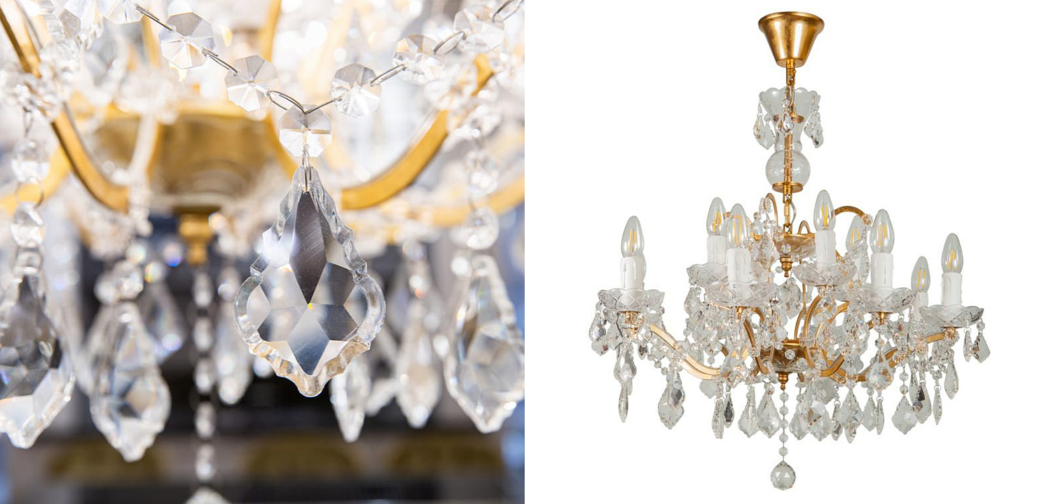 Люстра 19th c. Rococo IRON & CLEAR CRYSTAL GOLD Chandelier Люстра 19th c. Rococo IRON & CLEAR CRYSTAL GOLD Chandelier - Loft-Concept в Кирове