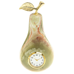 Часы настольные в виде груши из натурального камня Оникс Stone Clock варинант исполнения - 1 | Loft Concept в Кирове
