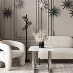 Кресло дизайнерское для лаунж зоны жемчужного цвета Pearl Lounge варинант исполнения - 3 | Loft Concept в Кирове