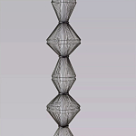 Торшер светодиодный с плетеным металлическим каркасом Metal Interweaving варинант исполнения - 2 | Loft Concept в Кирове