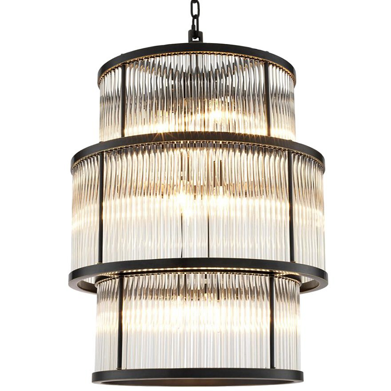 Люстра Chandelier Palmera Bronze Темная бронза Прозрачное Стекло Люстра Chandelier Palmera Bronze Темная бронза Прозрачное Стекло в Кирове | Loft Concept