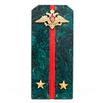 Сувенир Погон ВС из натурального камня змеевик Souvenir Epaulets варинант исполнения - 1 | Loft Concept в Кирове