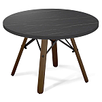 Стол журнальный c круглой столешницей на четырех коричневых ножках Charm Coffee Table варинант исполнения - 1 | Loft Concept в Кирове