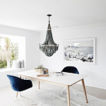 Люстра каплевидной формы украшенная серыми бусинами Wooden Beads Grey Chandelier варинант исполнения - 2 | Loft Concept в Кирове