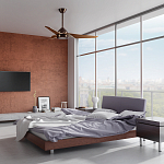 Потолочный вентилятор с тремя угловатыми лопастями Kichler варинант исполнения - 5 | Loft Concept в Кирове