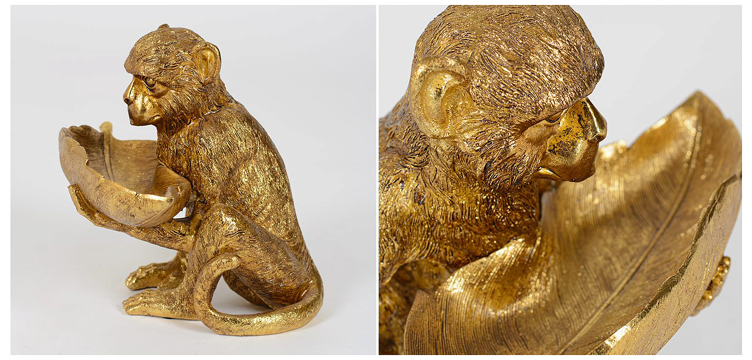 Статуэтка Golden Monkey with Leaf Статуэтка Golden Monkey with Leaf - Loft-Concept в Кирове