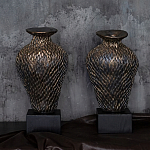 Вазы «Парные» на деревянных основаниях варинант исполнения - 1 | Loft Concept в Кирове