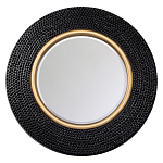 Зеркало в черной фактурной раме с золотым кантом Summon the Light варинант исполнения - 1 | Loft Concept в Кирове