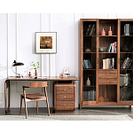 Стол рабочий округлой формы с 3-мя ящиками  Working Moonnut Table варинант исполнения - 1 | Loft Concept в Кирове