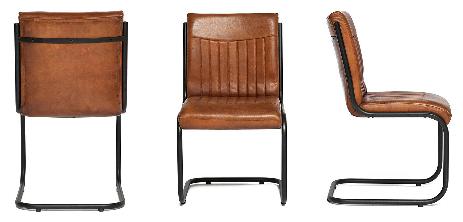 Стул из кожи буйвола Industrial leather chair Стул из кожи буйвола Industrial leather chair - Loft-Concept в Кирове