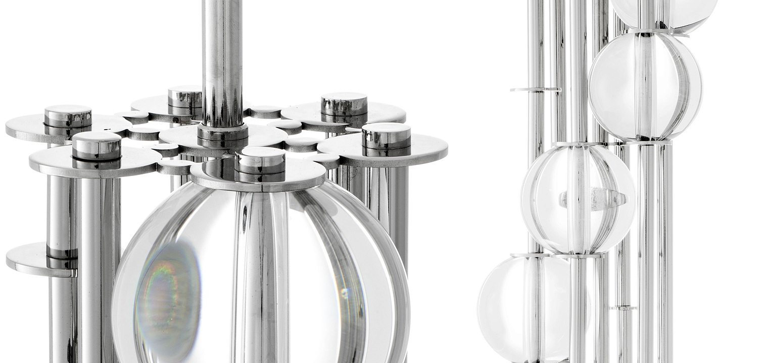 Торшер Eichholtz Floor Lamp Lorenzo Nickel & black Торшер Eichholtz Floor Lamp Lorenzo Nickel & black - Loft-Concept в Кирове