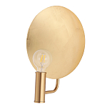 Бра с золотым круглым отражателем и открытой лампой Sun Glow Disc варинант исполнения - 2 | Loft Concept в Кирове