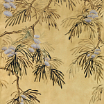Обои ручная роспись Silk Tree Original colourway on Gold Bullion gilded paper варинант исполнения - 1 | Loft Concept в Кирове