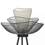 Торшер с трехъярусным плафоном из металлической сетки Metal Mesh Floor Lamp варинант исполнения - 5 | Loft Concept в Кирове