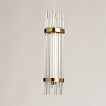 Подвесной светильник с цилиндром из прозрачных стеклянных трубок Nembus варинант исполнения - 3 | Loft Concept в Кирове