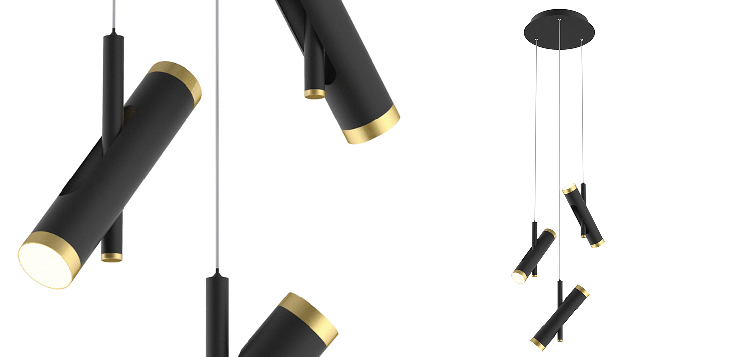 Люстра Rainer Chandelier Trio black Люстра Rainer Chandelier Trio black - Loft-Concept в Кирове
