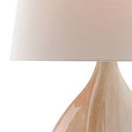 Настольная лампа на прозрачным основании с тканевым конусообразным абажуром Cream варинант исполнения - 1 | Loft Concept в Кирове