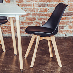 Стул с основой из пластика и мягким сиденьем Arvika Black варинант исполнения - 9 | Loft Concept в Кирове