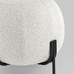 Пуф в ткани букле молочного цвета Pikelet варинант исполнения - 3 | Loft Concept в Кирове