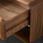 Прикроватная деревянная тумба с ящиком и нишей для хранения Moon Walnut Furniture варинант исполнения - 5 | Loft Concept в Кирове