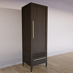 Узкий Шкаф Primo с 2 выдвижными ящиками Темный орех варинант исполнения - 3 | Loft Concept в Кирове