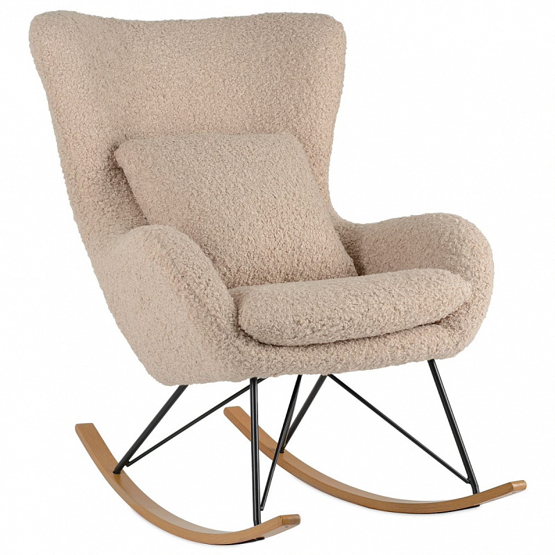 Rocking chair DORIA Кресло-Качалка бежевый Верблюжий Rocking chair DORIA Кресло-Качалка бежевый Верблюжий в Кирове | Loft Concept