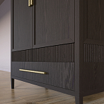 Шкаф платяной Primo с выдвижными ящиками шпон Темный орех варинант исполнения - 6 | Loft Concept в Кирове