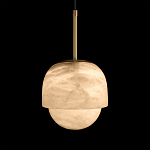 Подвесной светильник из белого алебастра Cryptocrystalline Stone варинант исполнения - 6 | Loft Concept в Кирове