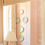 Обои ручная роспись Jharokha Arches Original colourway on pink painted Xuan paper варинант исполнения - 5 | Loft Concept в Кирове