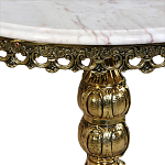 Стол круглый с мраморной столешницей Coffee De Bronze варинант исполнения - 1 | Loft Concept в Кирове