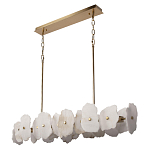 Люстра подвесная линейная с текстурированными мраморными элементами Marble square варинант исполнения - 3 | Loft Concept в Кирове