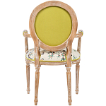 Полукресло из массива бука бежевое с изображением птиц и цветов Beige Green Chinoiserie Garden Chair варинант исполнения - 2 | Loft Concept в Кирове
