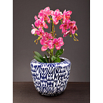 Кашпо с орнаментом в сочетании белого и синего цвета Artistic Flowerpot варинант исполнения - 4 | Loft Concept в Кирове