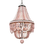 Люстра каплевидной формы украшенная розовыми круглыми бусинами Pink Beads Chandelier варинант исполнения - 2 | Loft Concept в Кирове