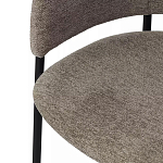 Стул полукруглый с каркасом из металла и мягким сиденьем и спинкой Soft Chenille варинант исполнения - 2 | Loft Concept в Кирове