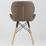 Стул с коричневым сиденьем из экокожи JEROEN варинант исполнения - 4 | Loft Concept в Кирове