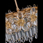 Люстра круглая с декоративными элементами в виде крупных хрустальных цветов Palace Gardens варинант исполнения - 4 | Loft Concept в Кирове