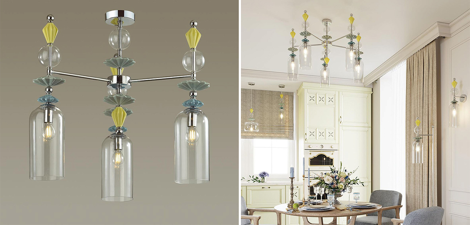 Люстра Iris Glass Chandelier candy 3 chrome Люстра Iris Glass Chandelier candy 3 chrome - Loft-Concept в Кирове