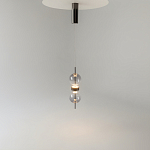 Подвесной светильник с плафоном из стекла с зеркальным градиентом Double Moon варинант исполнения - 4 | Loft Concept в Кирове