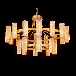 Люстра двухъярусная круглая с текстурными цилиндрическими плафонами Glimpse варинант исполнения - 3 | Loft Concept в Кирове