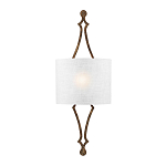 Бра с цилиндрическим тканевым абажуром белого цвета Feiss варинант исполнения - 1 | Loft Concept в Кирове