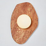 Бра с каменным основанием и плафоном из стекла Brown Shaw Marble Lighting варинант исполнения - 1 | Loft Concept в Кирове