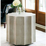 Приставной стол бежевый Stingray Skin Table кожа варинант исполнения - 2 | Loft Concept в Кирове