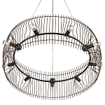 Люстра круглая из тонких прутьев Thin Bronze Rods варинант исполнения - 2 | Loft Concept в Кирове