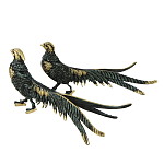 Статуэтка бронзовая синяя пара Фазаны Bronze Birds варинант исполнения - 1 | Loft Concept в Кирове