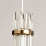 Подвесной светильник с цилиндром из прозрачных стеклянных трубок Nembus варинант исполнения - 9 | Loft Concept в Кирове