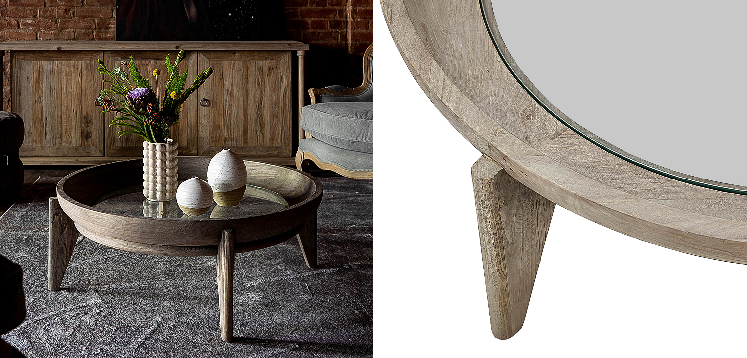 Круглый кофейный стол Imran Round Coffee Table Круглый кофейный стол Imran Round Coffee Table - Loft-Concept в Кирове