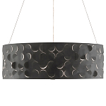 Люстра в форме цилиндра с чёрным фактурным абажуром Round Necklines варинант исполнения - 3 | Loft Concept в Кирове